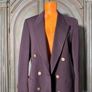 Jos A Bank Navy Elegant Double-Breasted Blazer with Gold Buttons